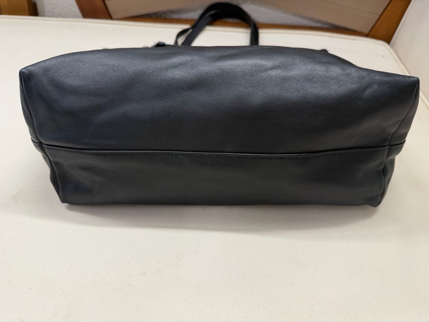 Miumiu Soft Calf Leather Shopper Tote Vertical in Black