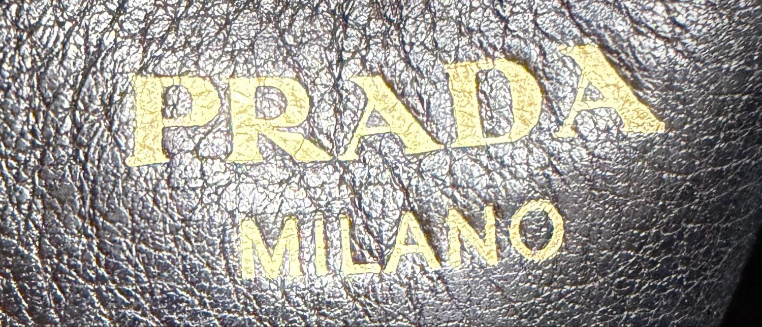 Prada Vitello Daino Leather Double Zipper Messenger Sling