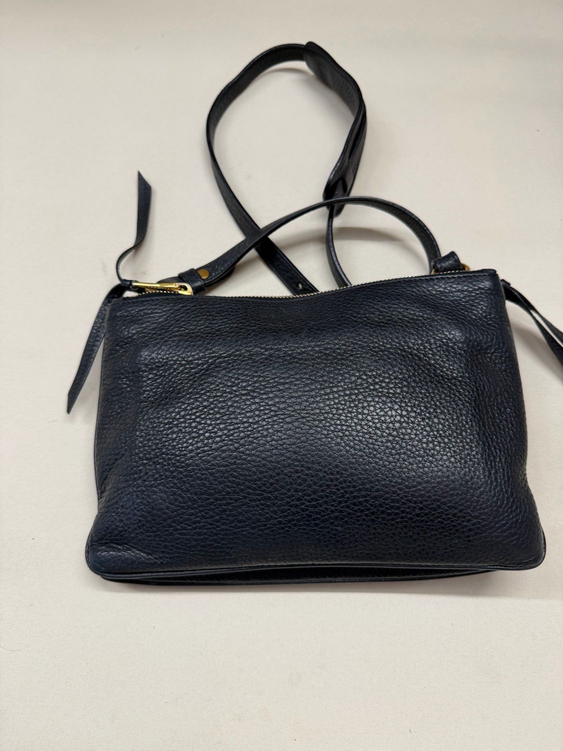 Prada Vitello Daino Leather Double Zipper Messenger Sling