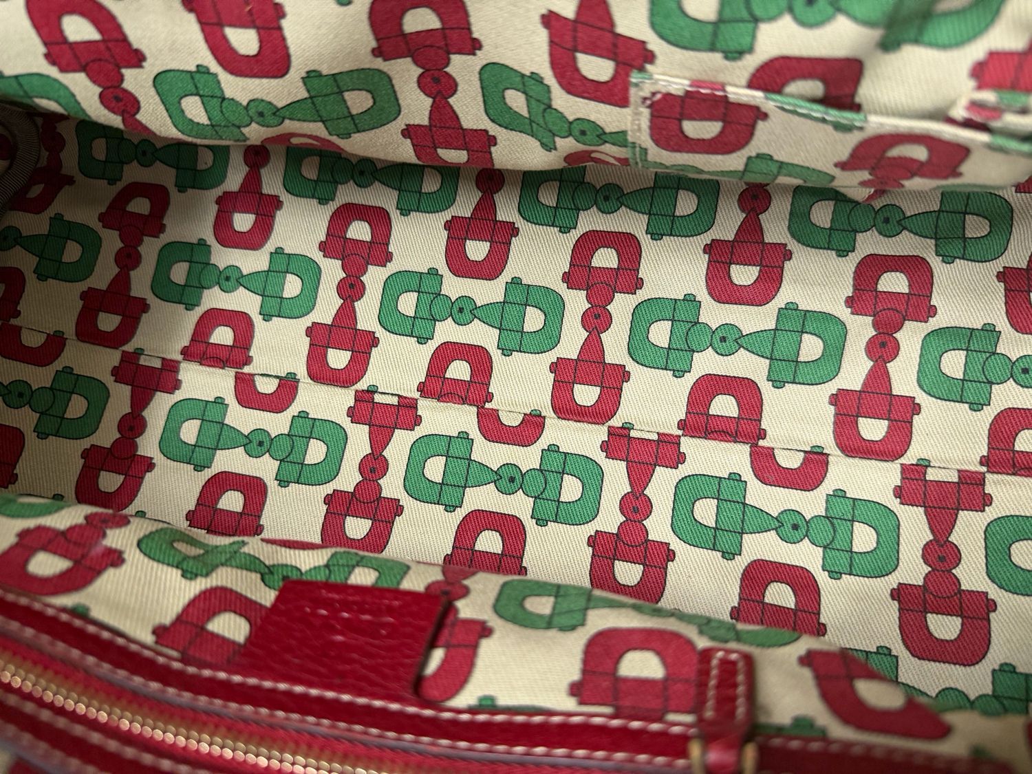 Gucci Leather Bowler Tote Shoulder in Red