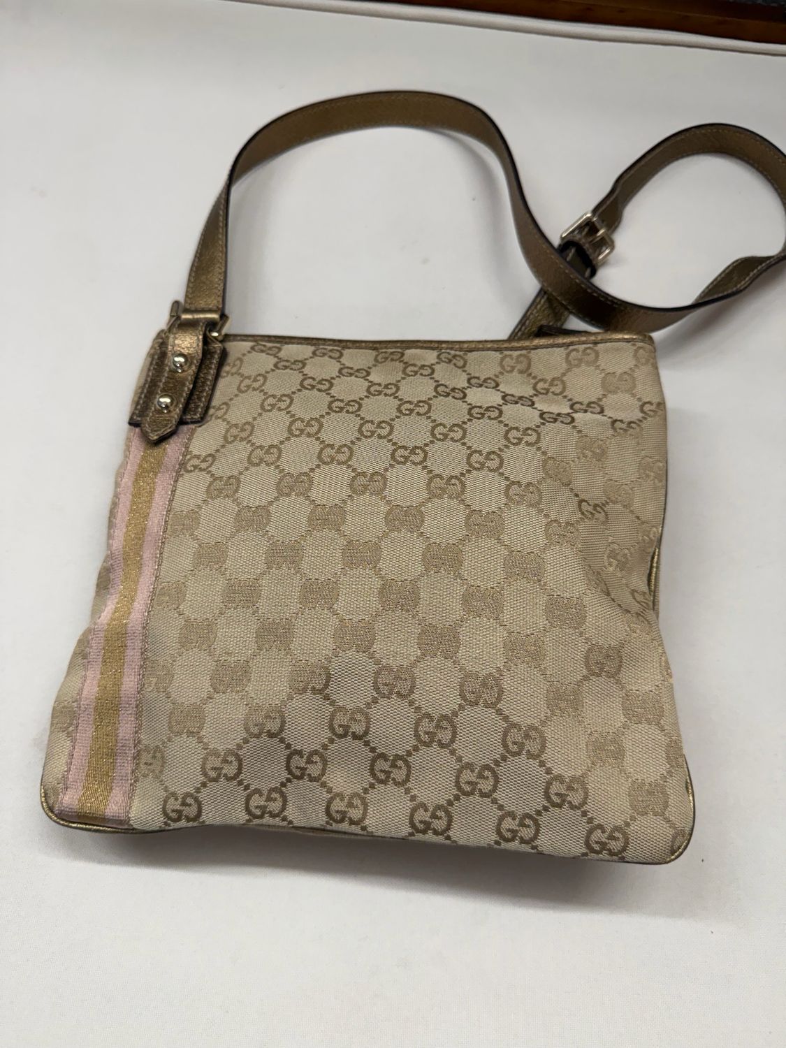 Gucci Monogram Canvas Joliceur Crossbody Messenger