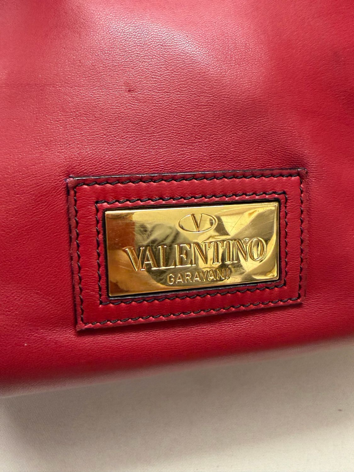Valentino Petale Red Leather Sling Bag
