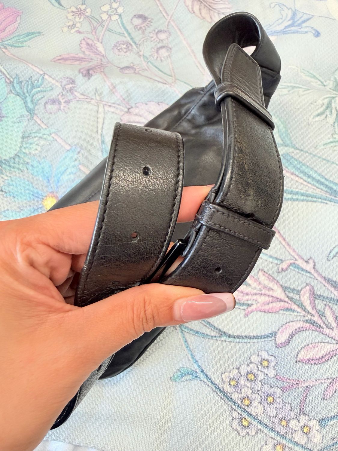 Yves Saint Laurent Lambskin Bum Bag in Black