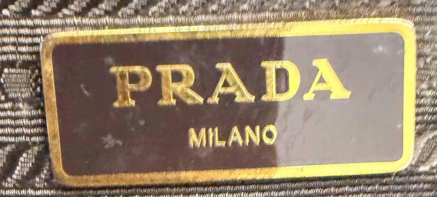 Prada Saffiano Lux Double Zipper Tote Medium in Gray