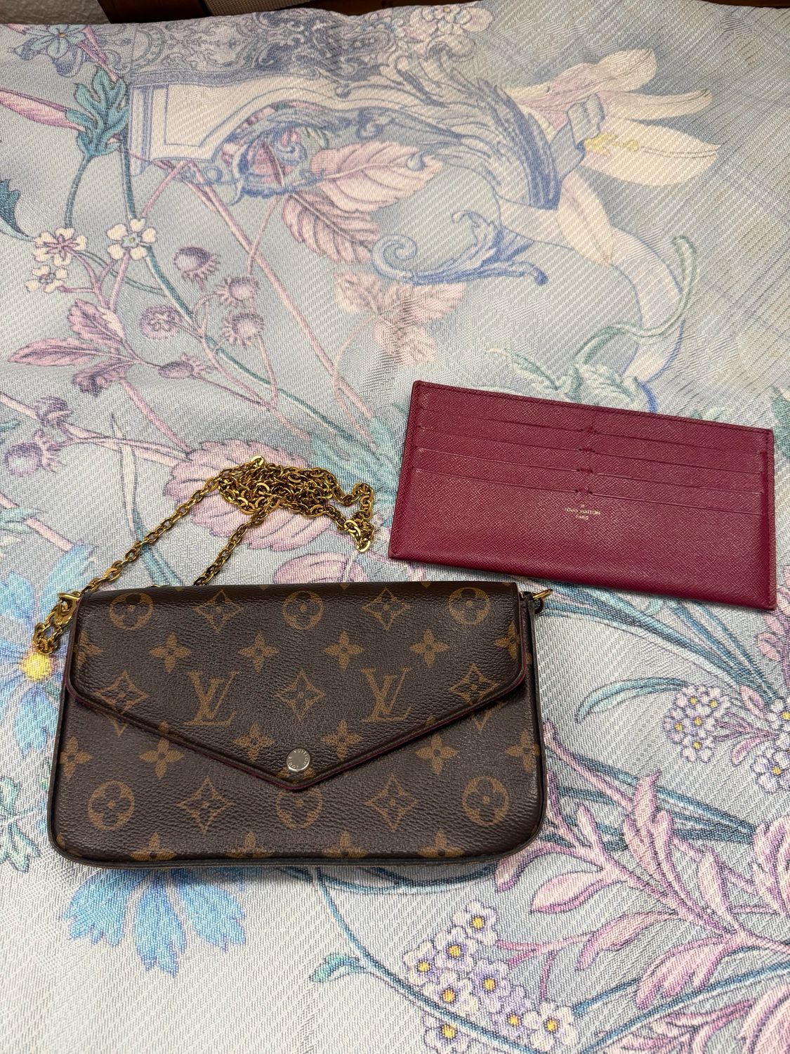 Louis Vuitton Monogram Felicie Pochette Flap Messenger Sling Crossbody