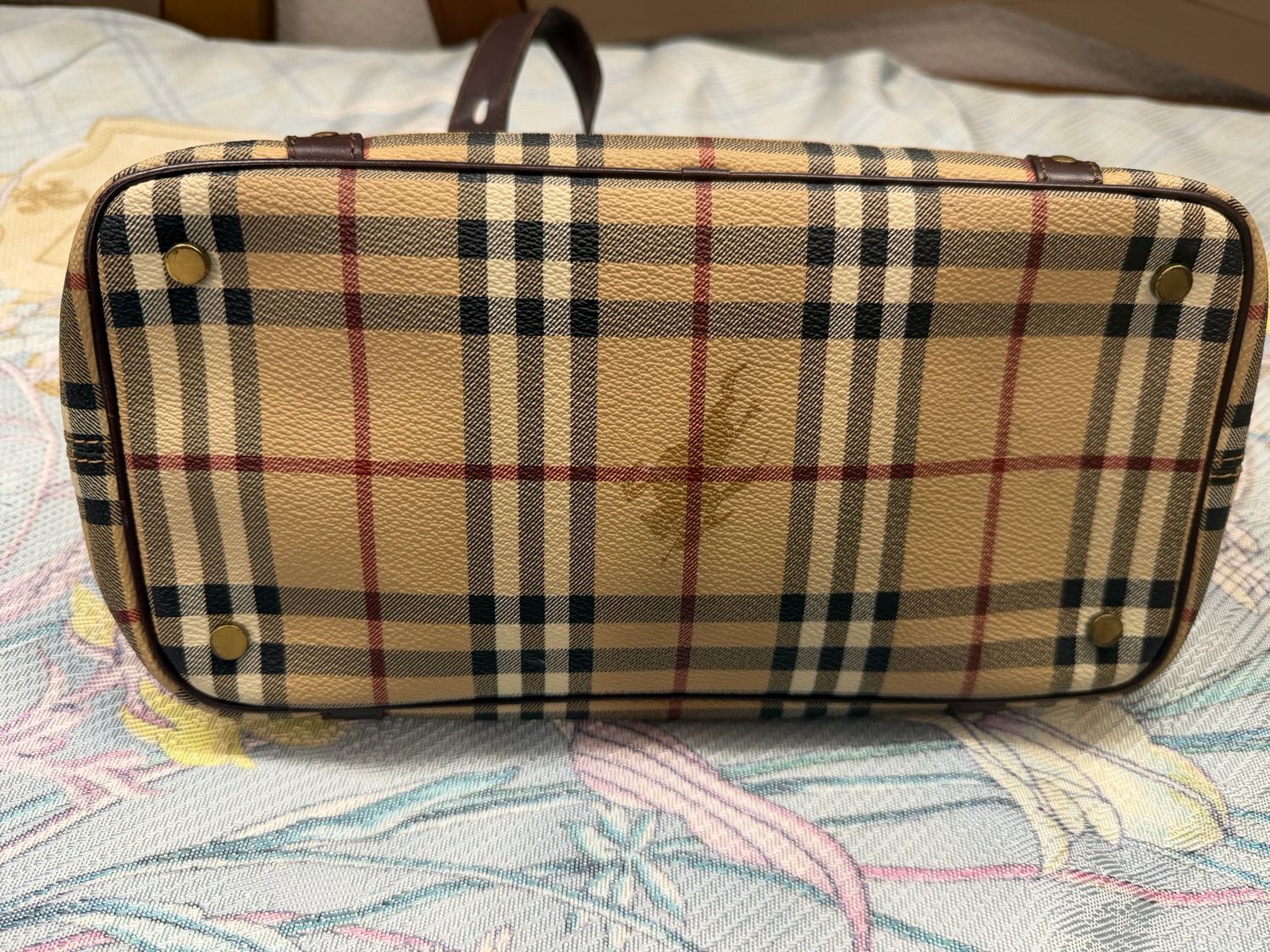 Burberry Haymarket Check Buckle Flap Tote