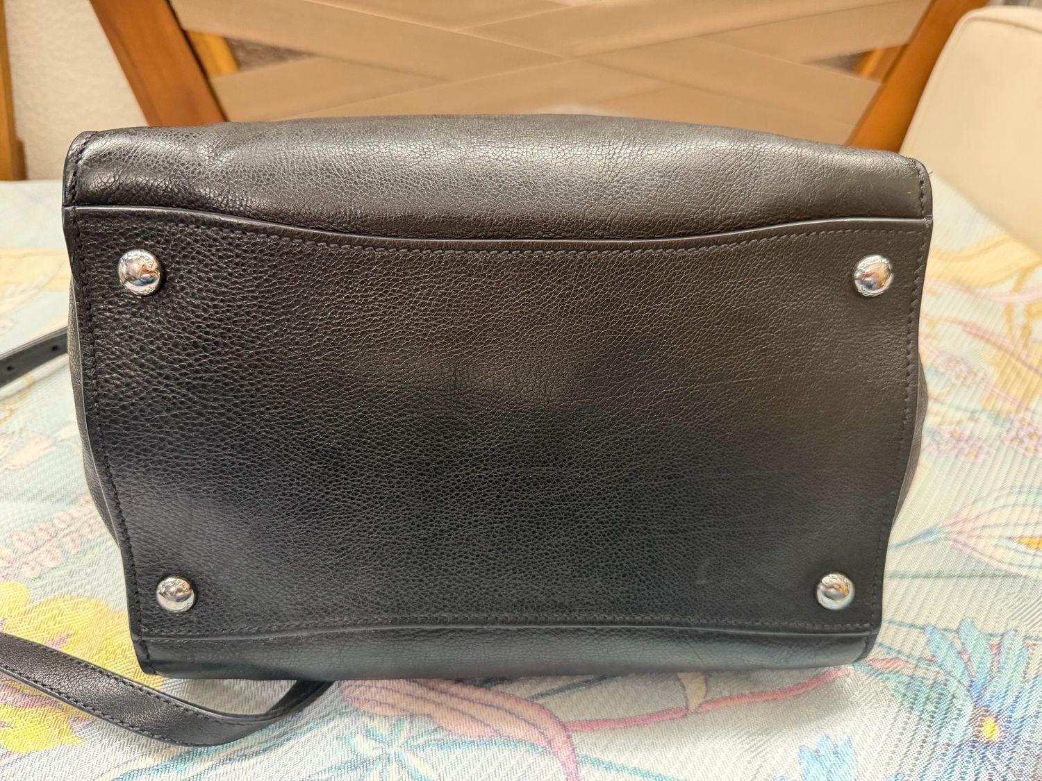 Prada Glace Calfskin Twin Tote Crossbody Sling in Black