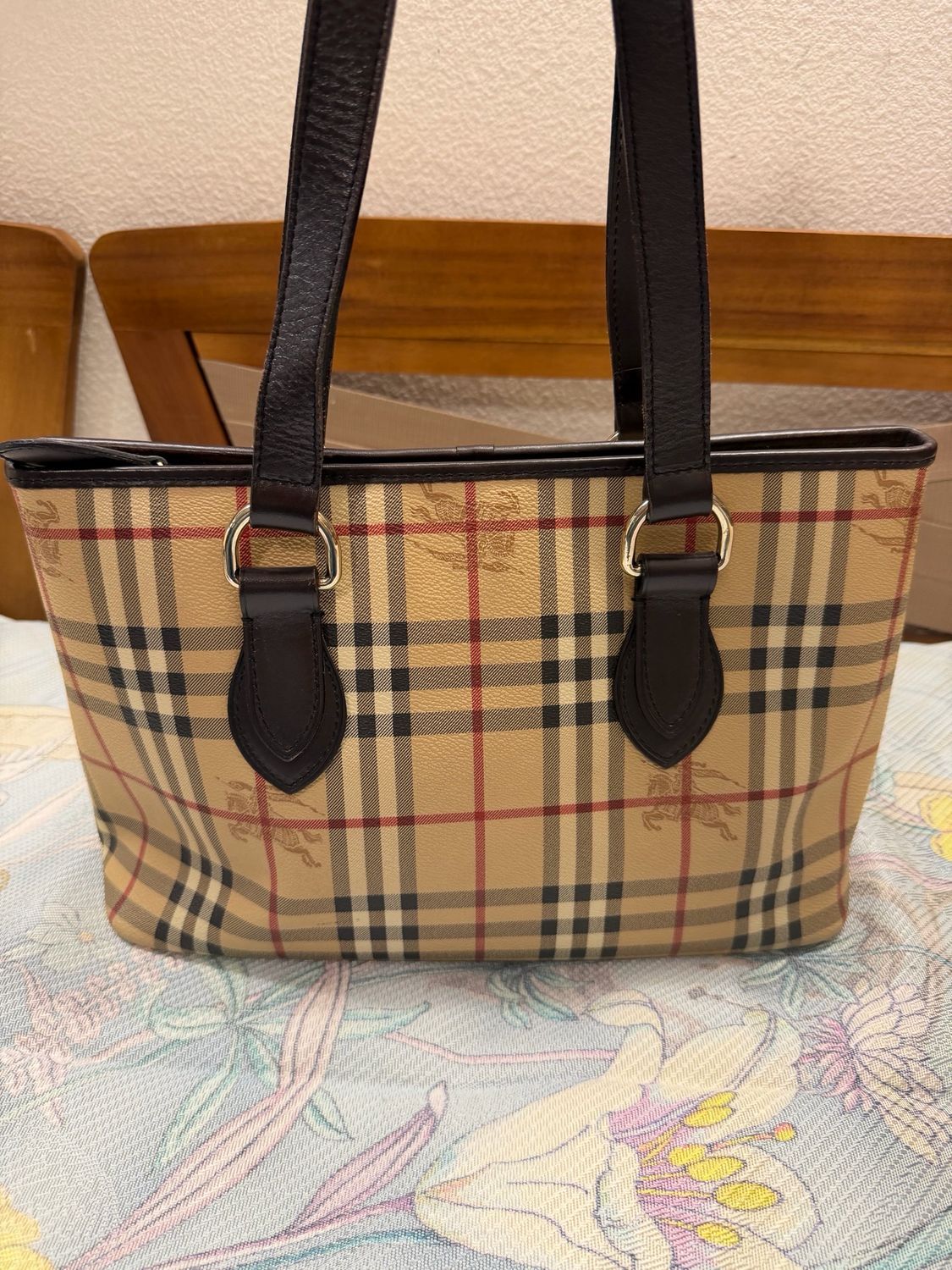 Burberry Haymarket Check Regent Tote Medium