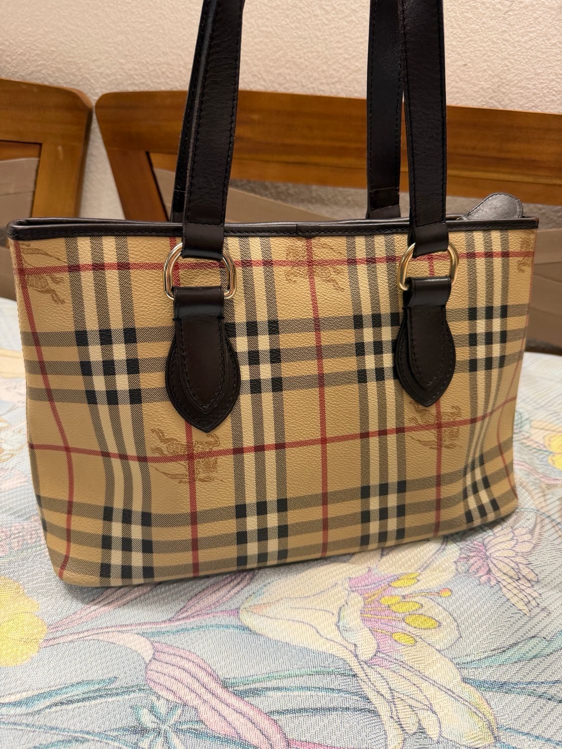 Burberry Haymarket Check Regent Tote Medium
