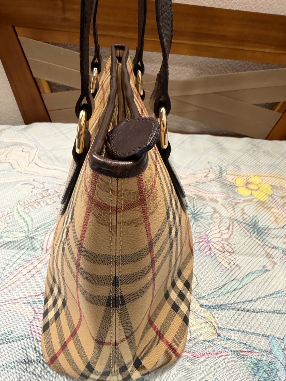 Burberry Haymarket Check Regent Tote Medium