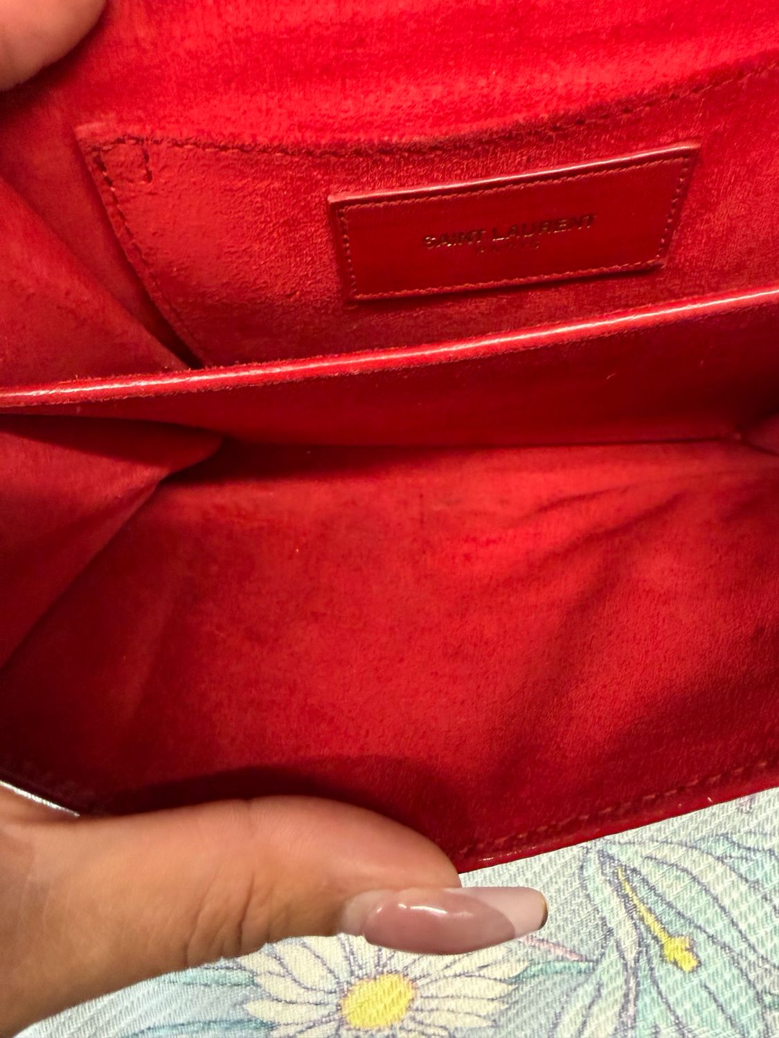 Yves Saint Laurent Flap Wallet on Chain Classic Logo Crossbody