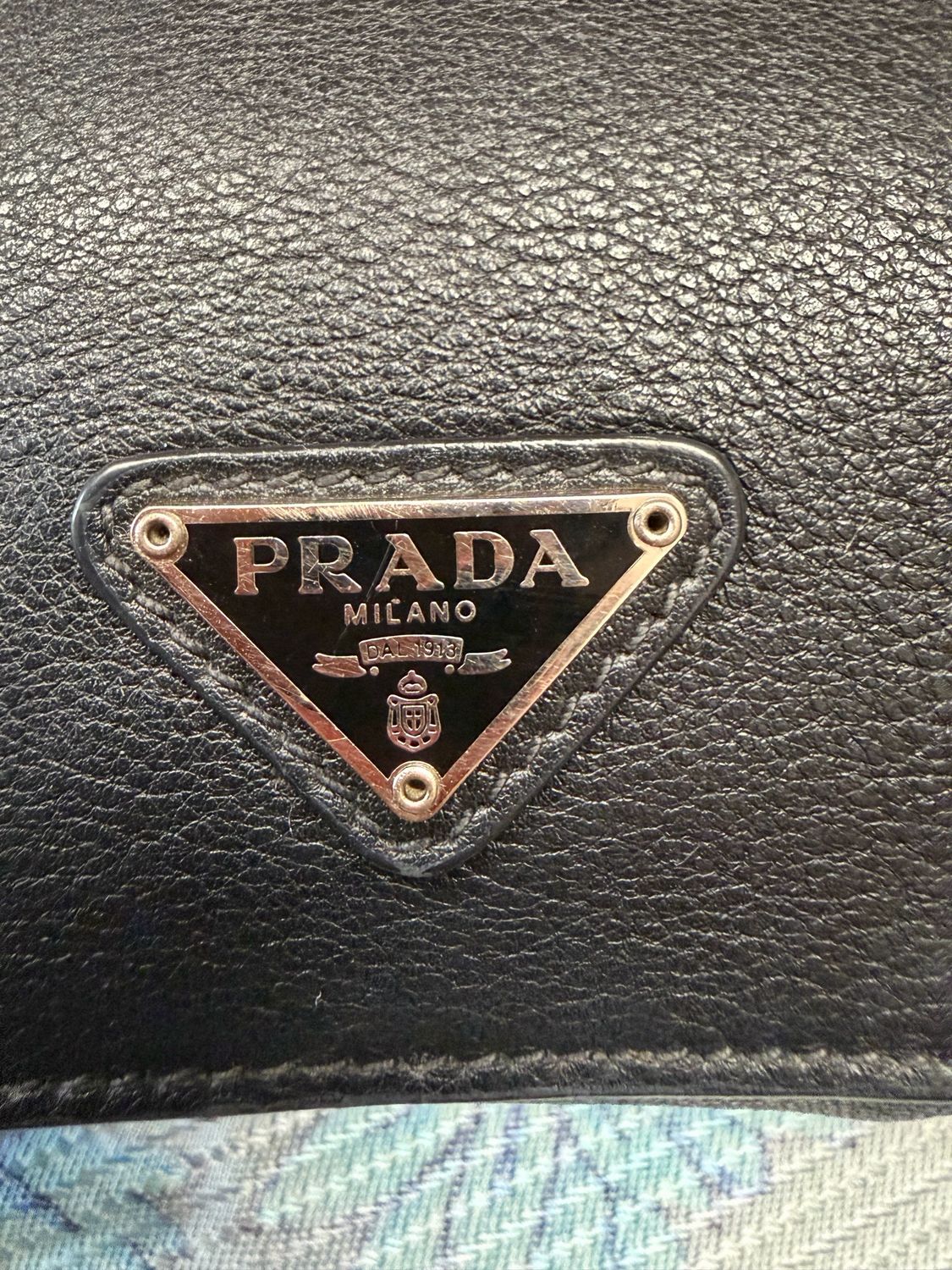 Prada Borsello Leather Clutch in Black