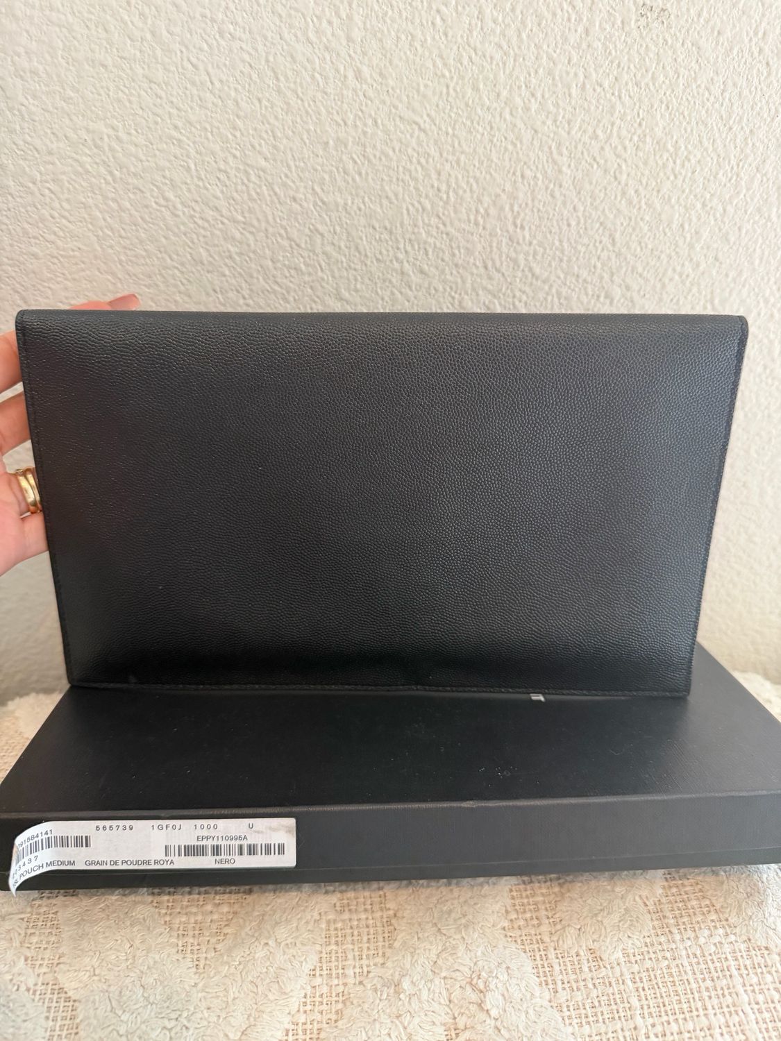 Yves Saint Laurent Flap Clutch in Black