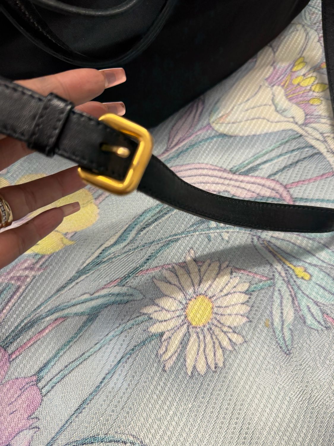 Prada Tessuto Nylon Tote Convertible Sling in Black