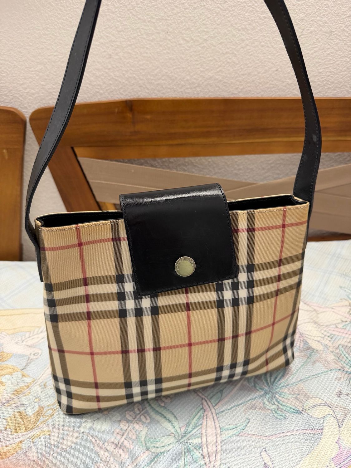 Burberry House Check Hobo Shoulder Flap