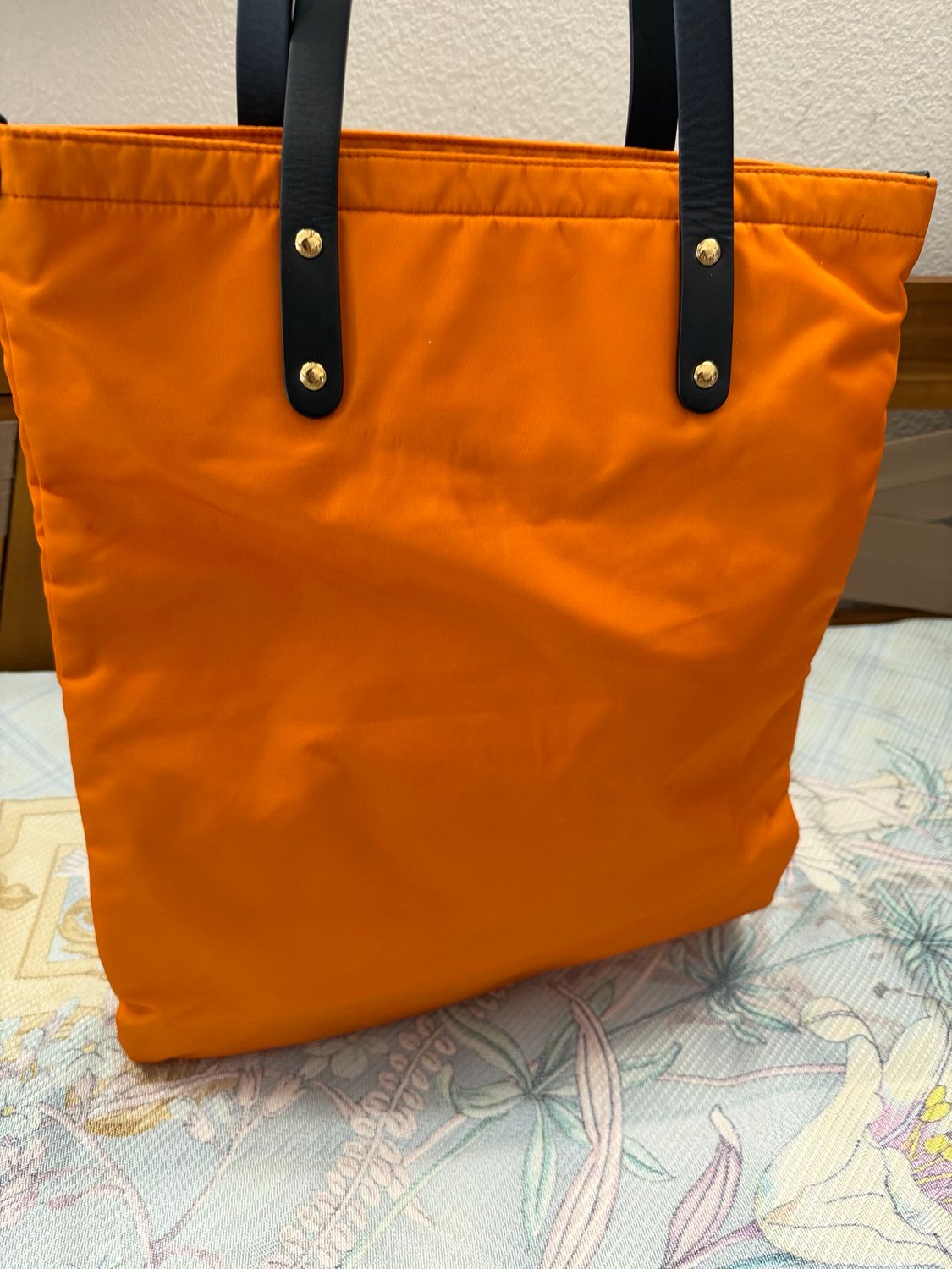 Burberry Nylon Tote Orange Shoulder
