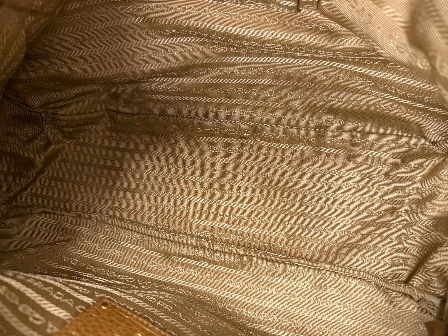 Prada Canvas Jacquard Bowler Tote Leather Trimmed Boston Shoulder Bag in Brown