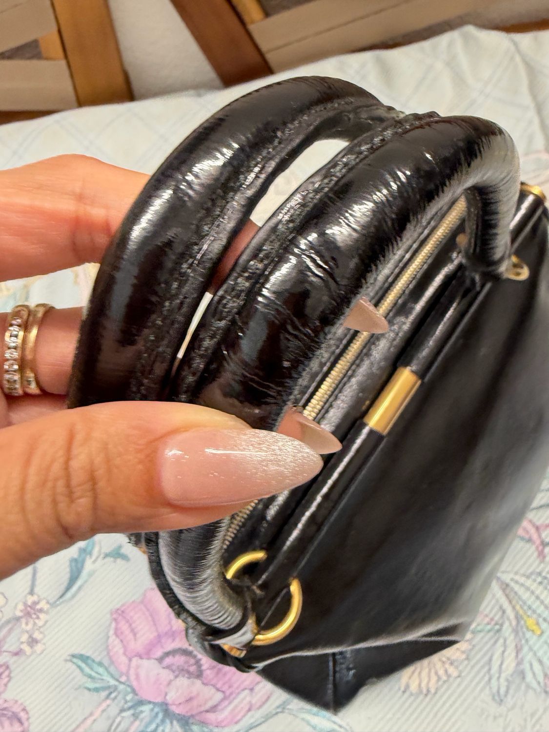 Yves Saint Laurent Majorelle Satchel Tote Top Handle in Black