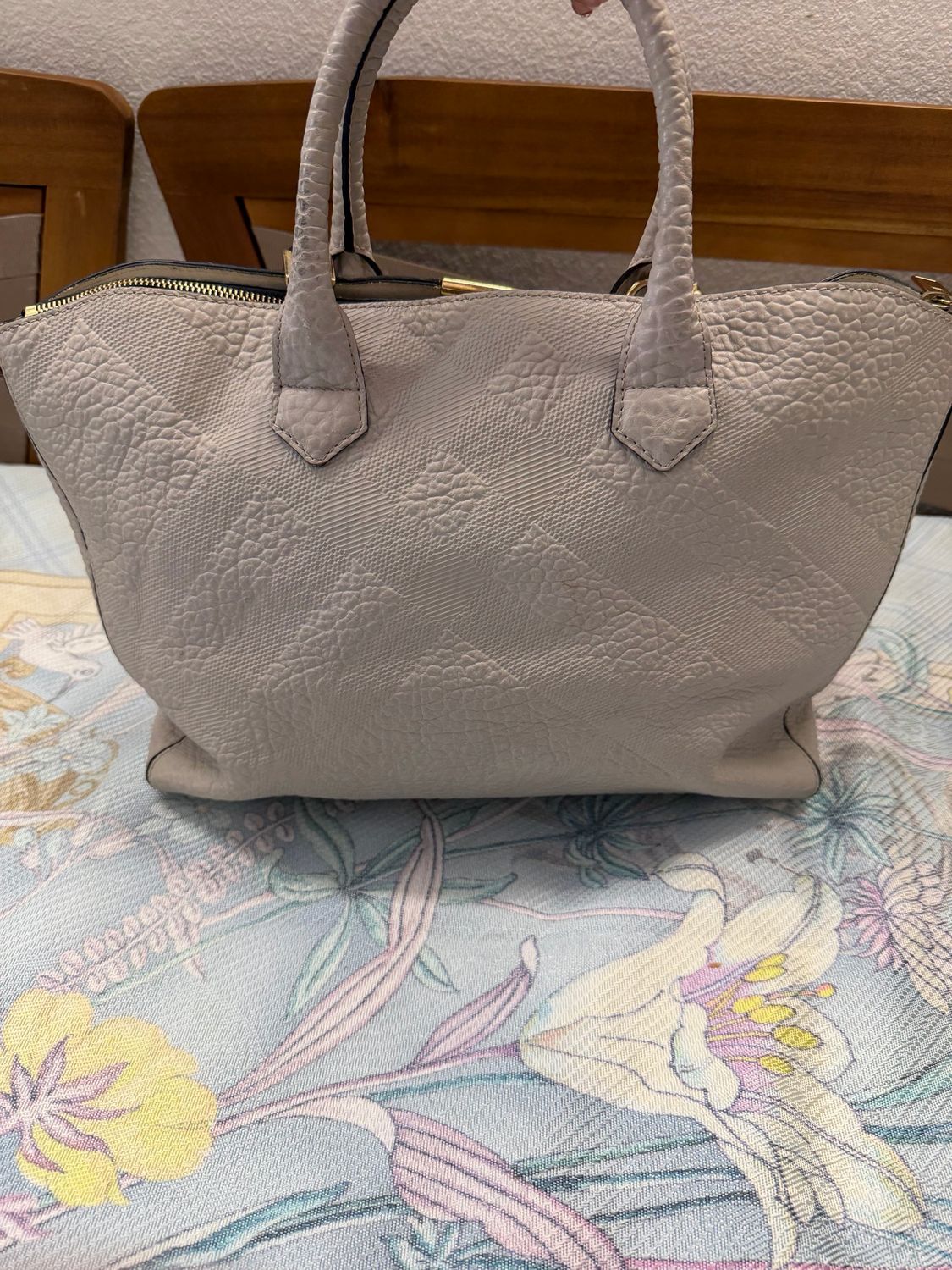 Burberry Heritage Grain Check Embossed Crossbody  Sling