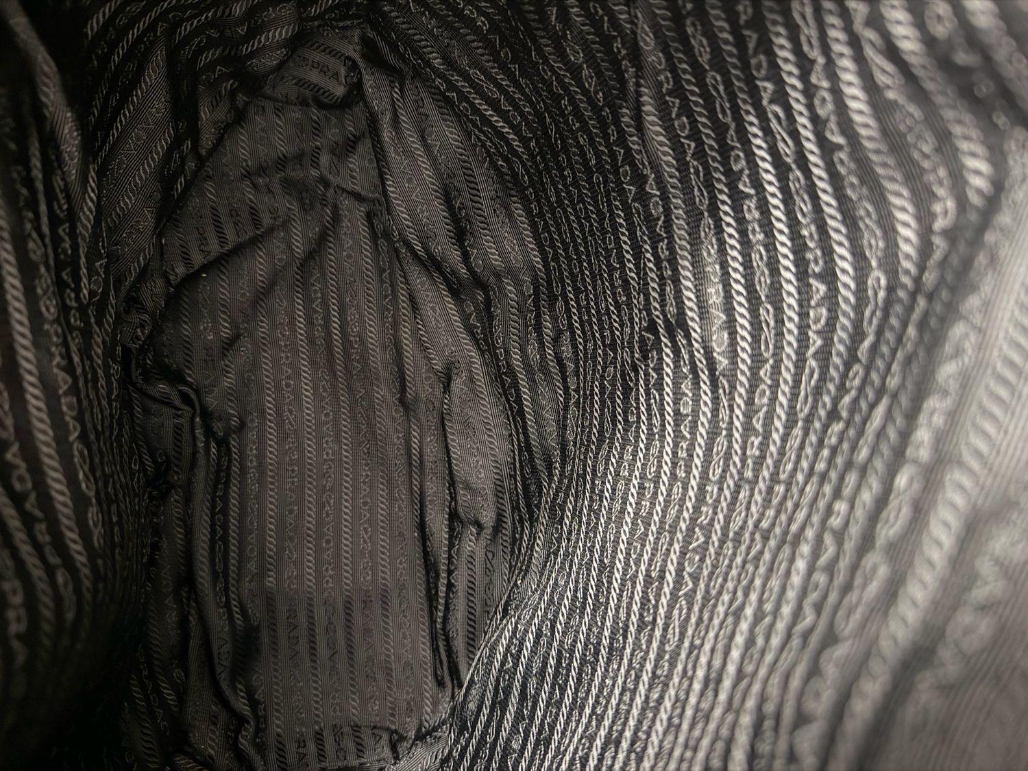 Prada Nylon Tessuto Saffiano Trimmed Zipper Tote Crossbody In Black