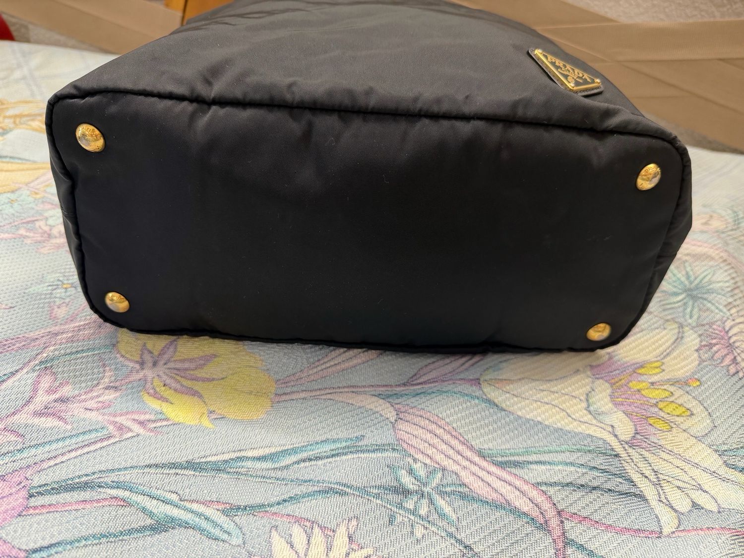 Prada Nylon Tessuto Saffiano Trimmed Zipper Tote Crossbody In Black