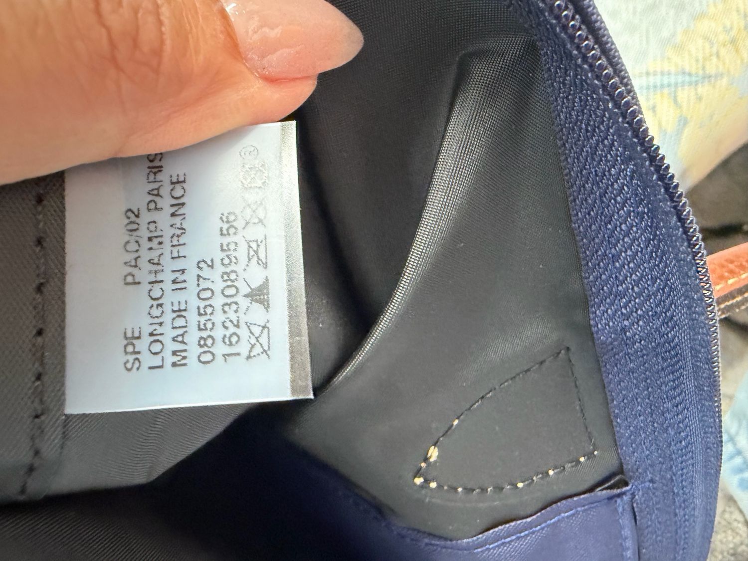 Longchamp Le Pliage Nylon Top Handle Medium in Navy