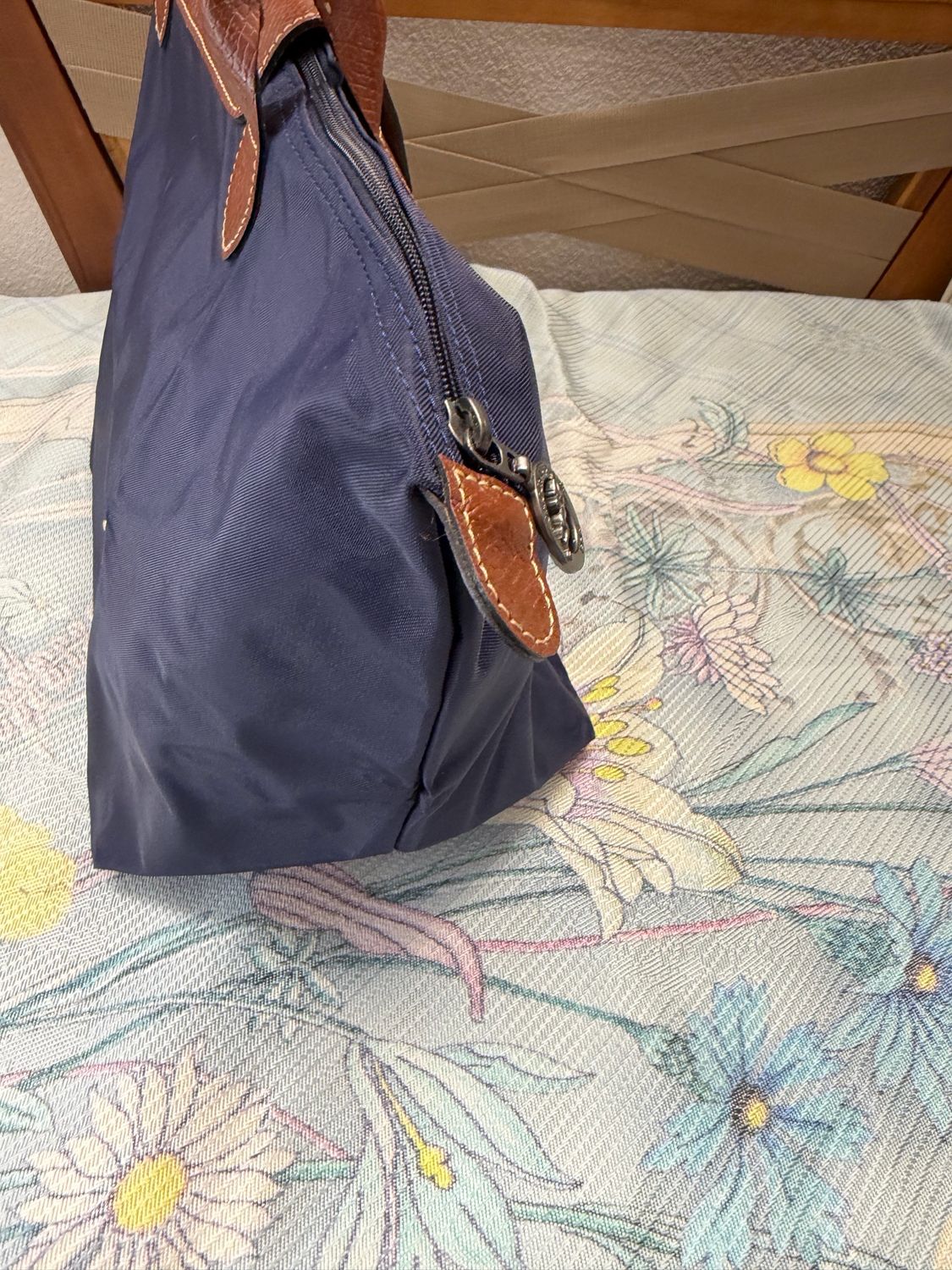 Longchamp Le Pliage Nylon Top Handle Medium in Navy