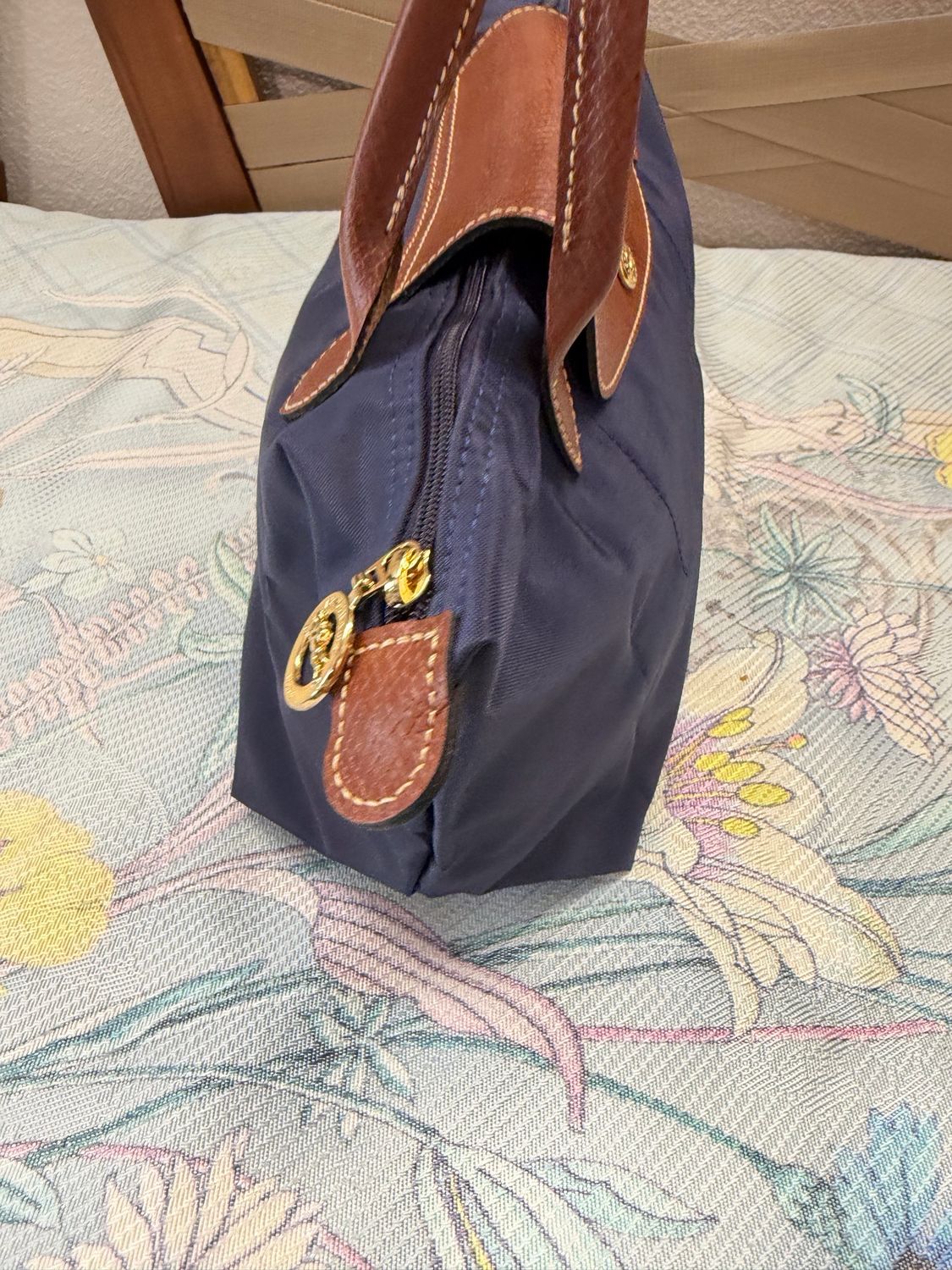 Longchamp Le Pliage Top Handle Small in Navy Blue