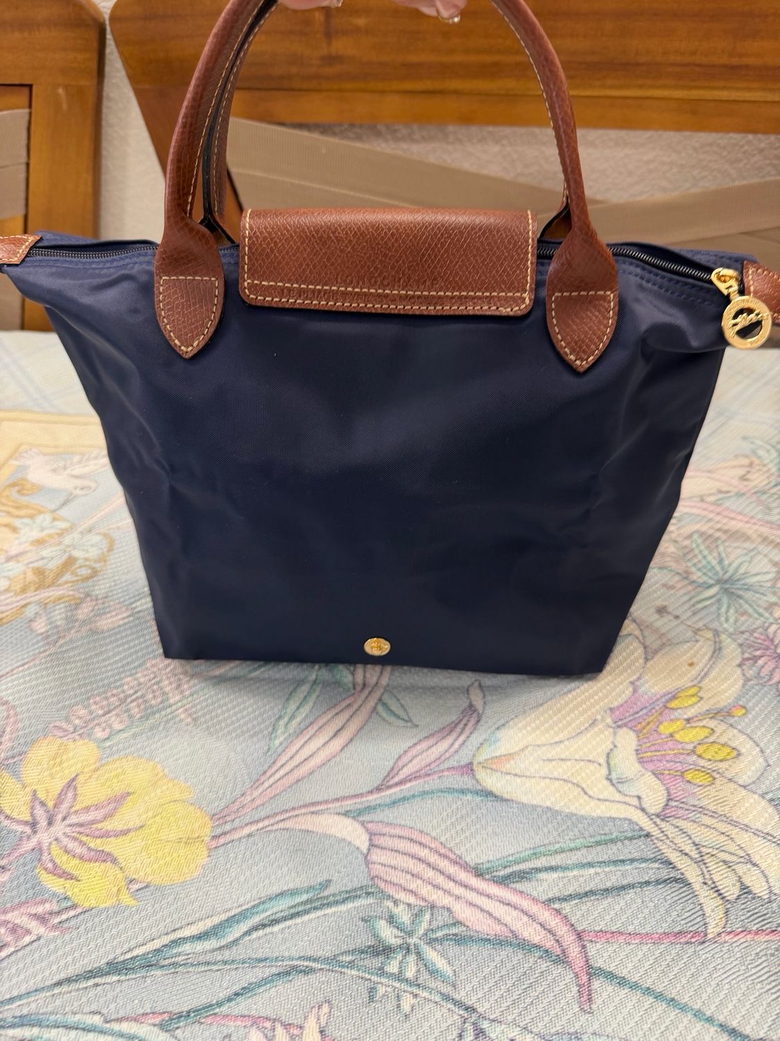 Longchamp Le Pliage Top Handle Small in Navy Blue