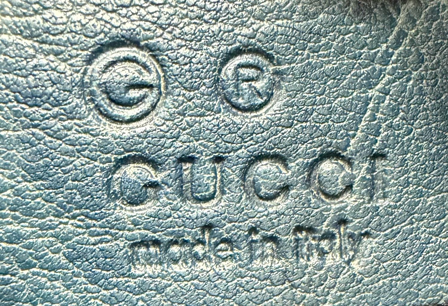 Gucci Leather Trimmed Hobo Shoulder Bag in Navy