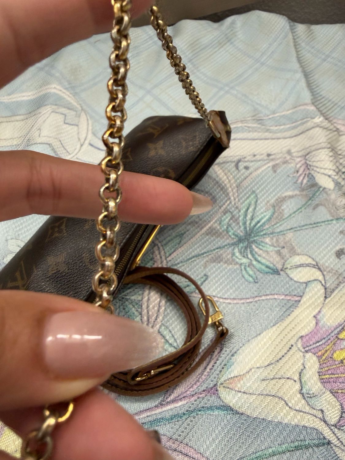 Louis Vuitton Monogram Eva Pochette Clutch Crossbody Sling