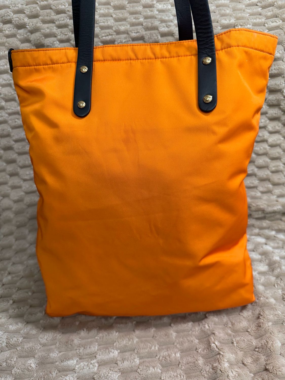 Burberry Nylon Orange Tote Shoulder Logo