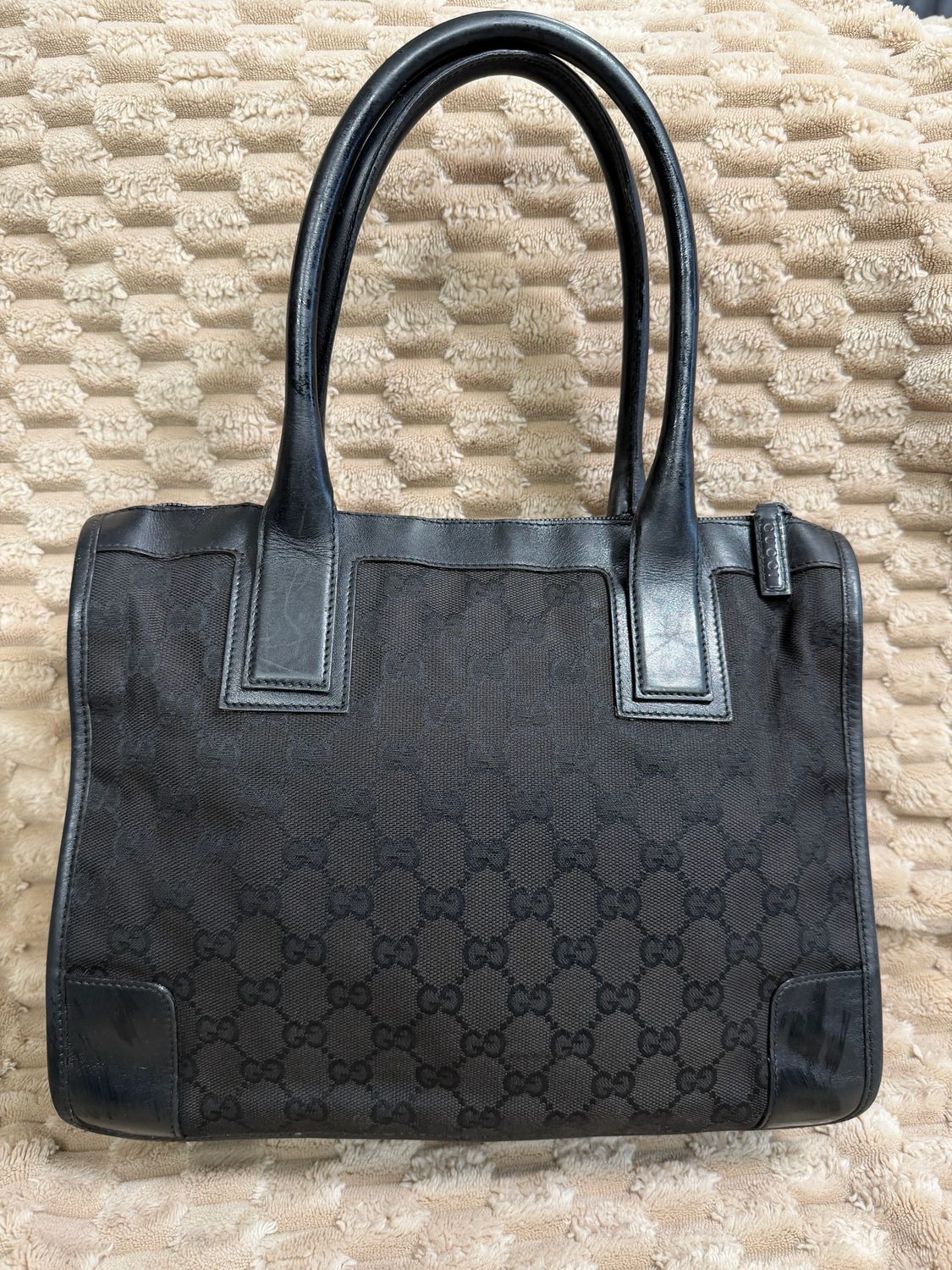 Gucci Vintage Monogram Canvas Top Handle Tote