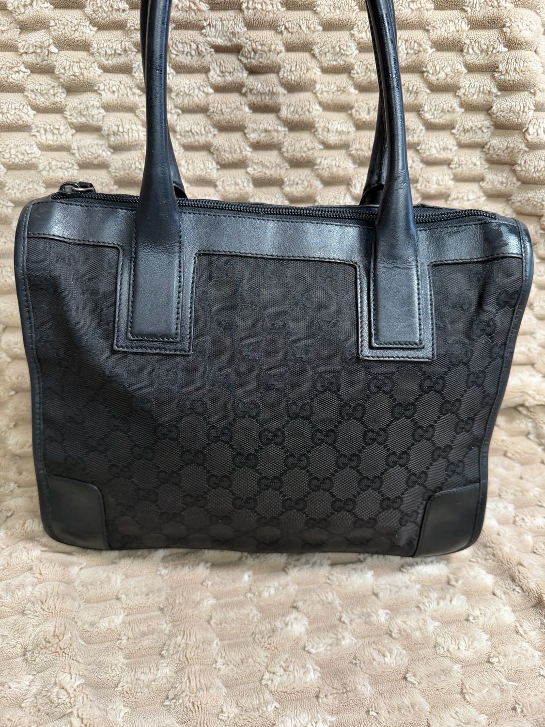 Gucci Vintage Monogram Canvas Top Handle Tote