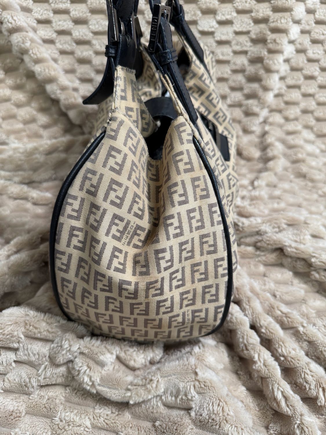 Fendi Zucchino Flap Shoulder Bag