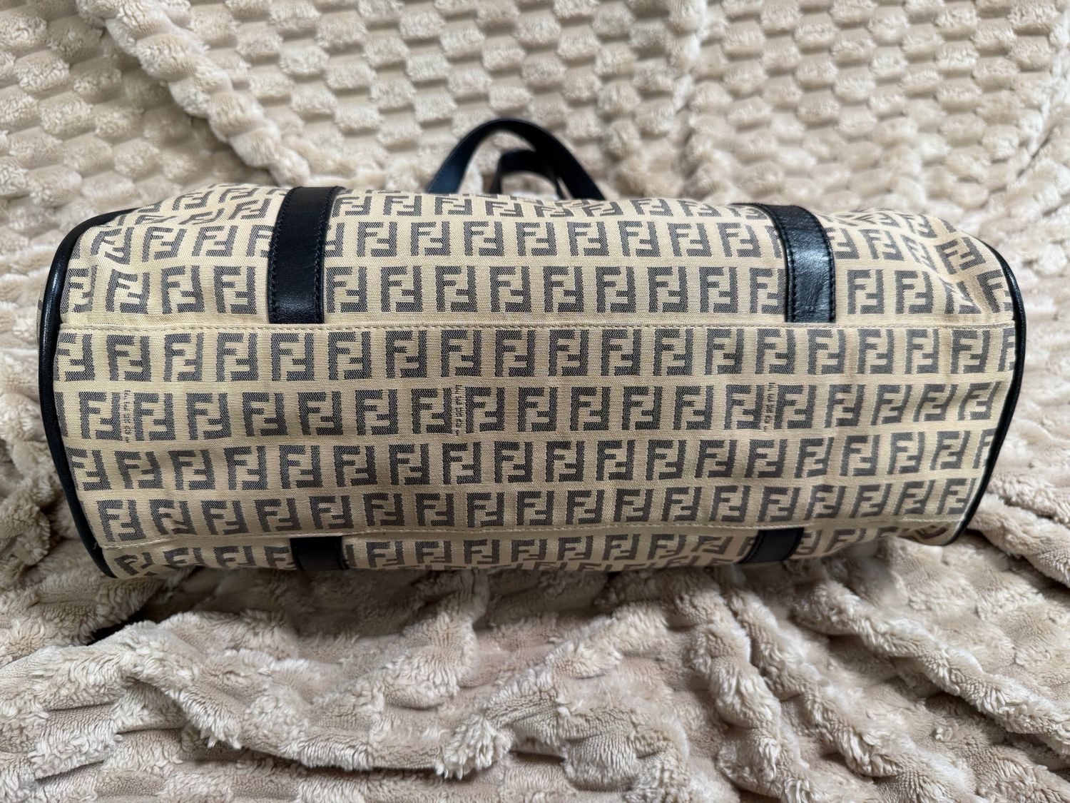 Fendi Zucchino Flap Shoulder Bag