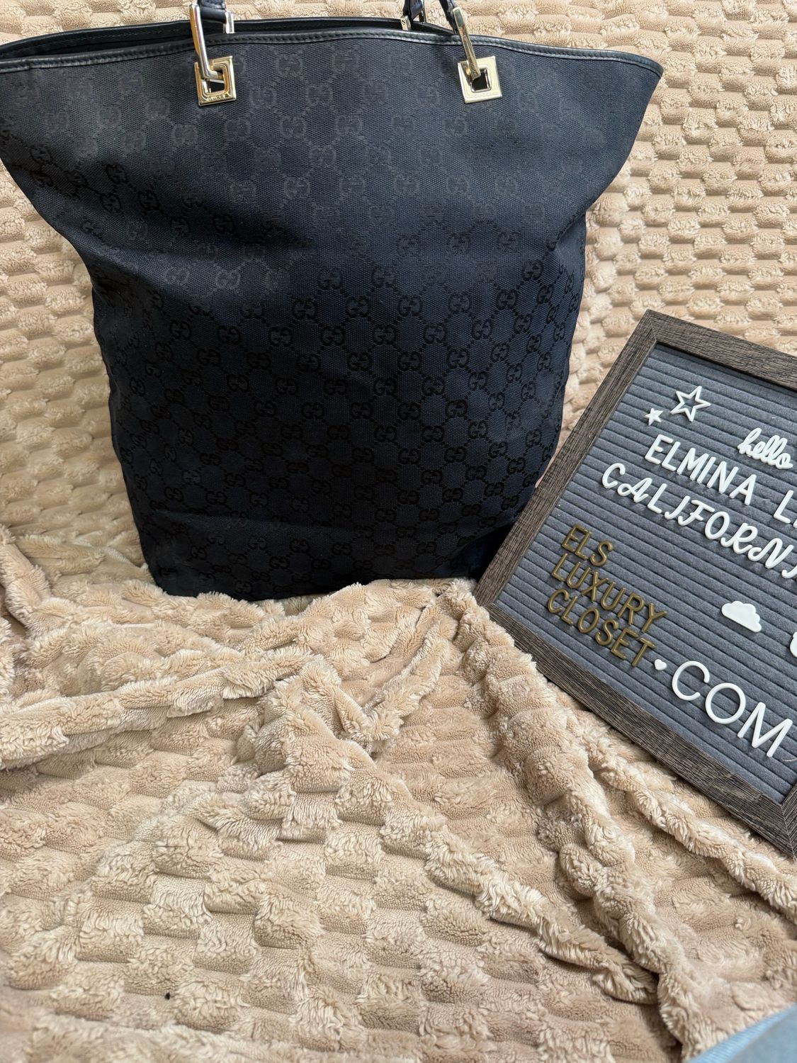 Gucci Monogram Canvas Vertical Tote in Large