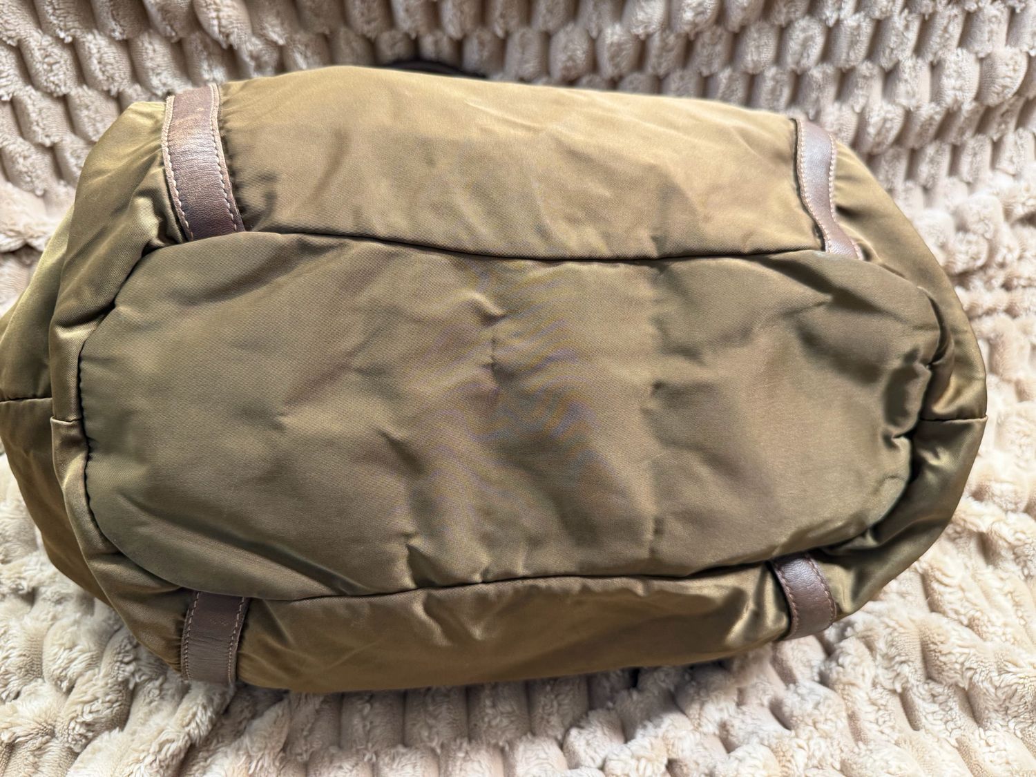 Prada Nylon Tessuto Convertible Crossbody Sling in Olive Green