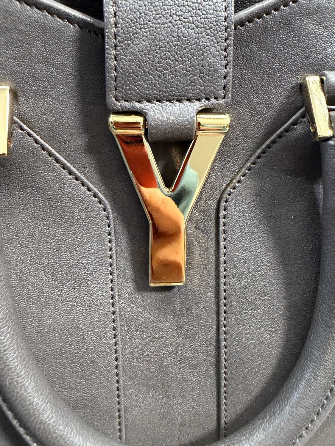 Yves Saint Laurent Cabas Chyc Crossbody in Gray