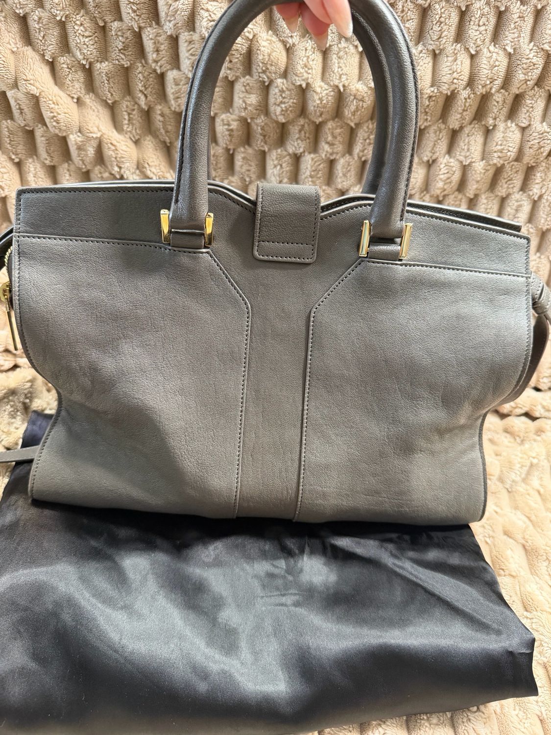 Yves Saint Laurent Cabas Chyc Crossbody in Gray