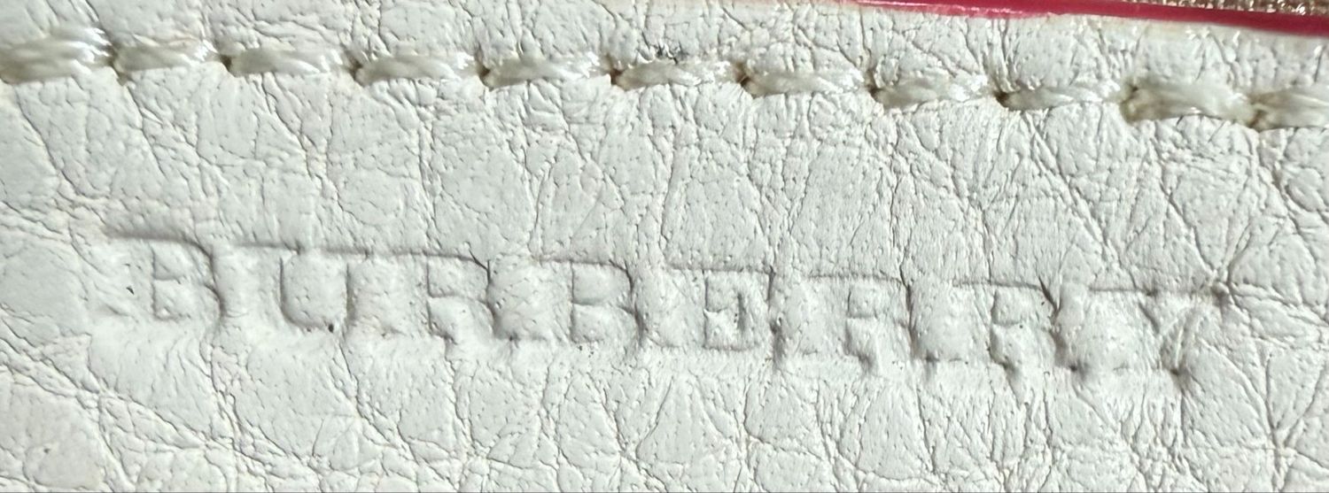 Burberry Pebbled Leather Camera Bag Crossbody Sling in White