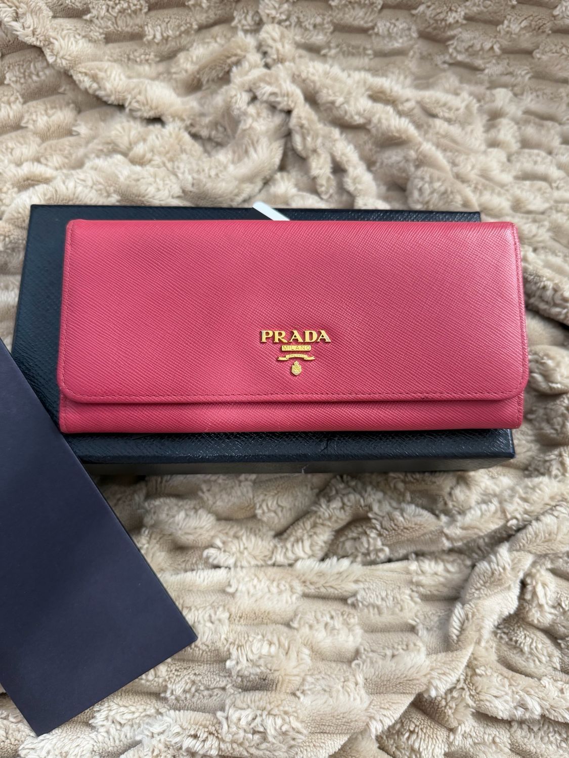 Prada Saffiano Continental Flap Wallet