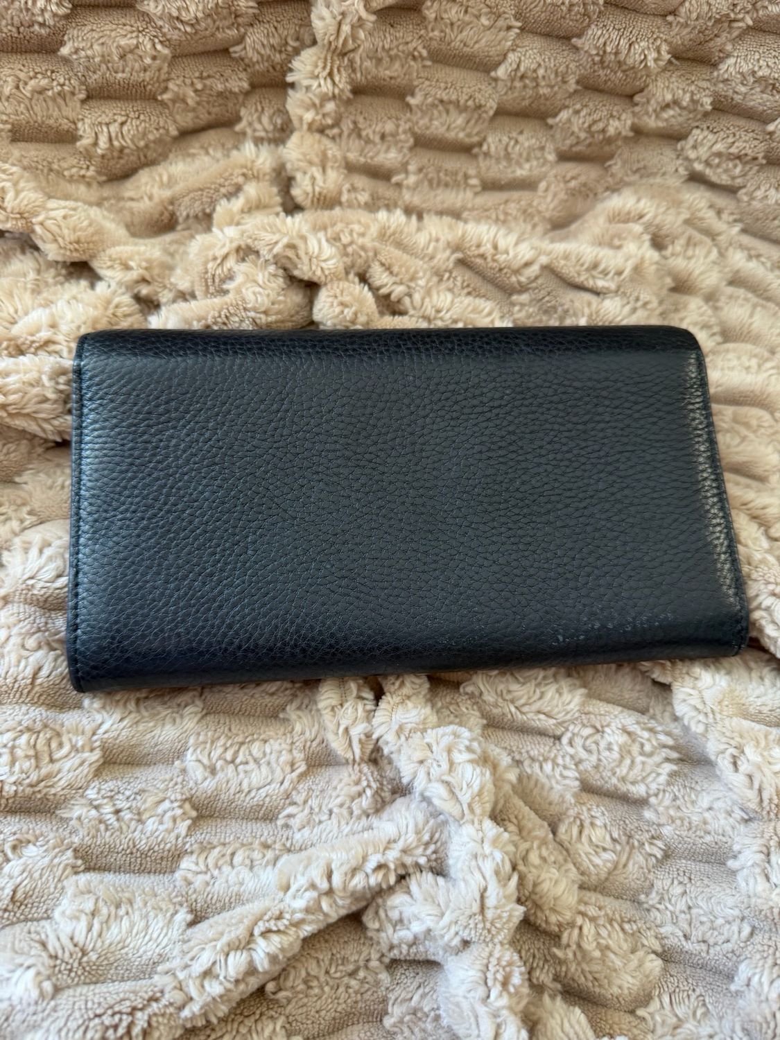 Gucci Pebbled Leather Marmont Continental Flap Wallet