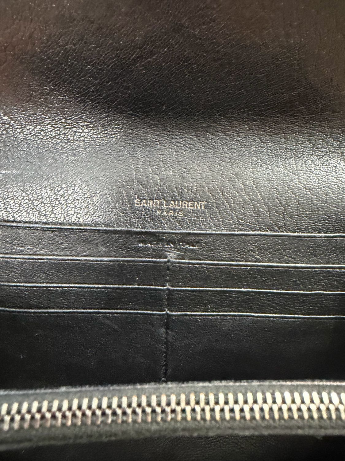 Yves Saint Laurent Flap Wallet Quilted in Black