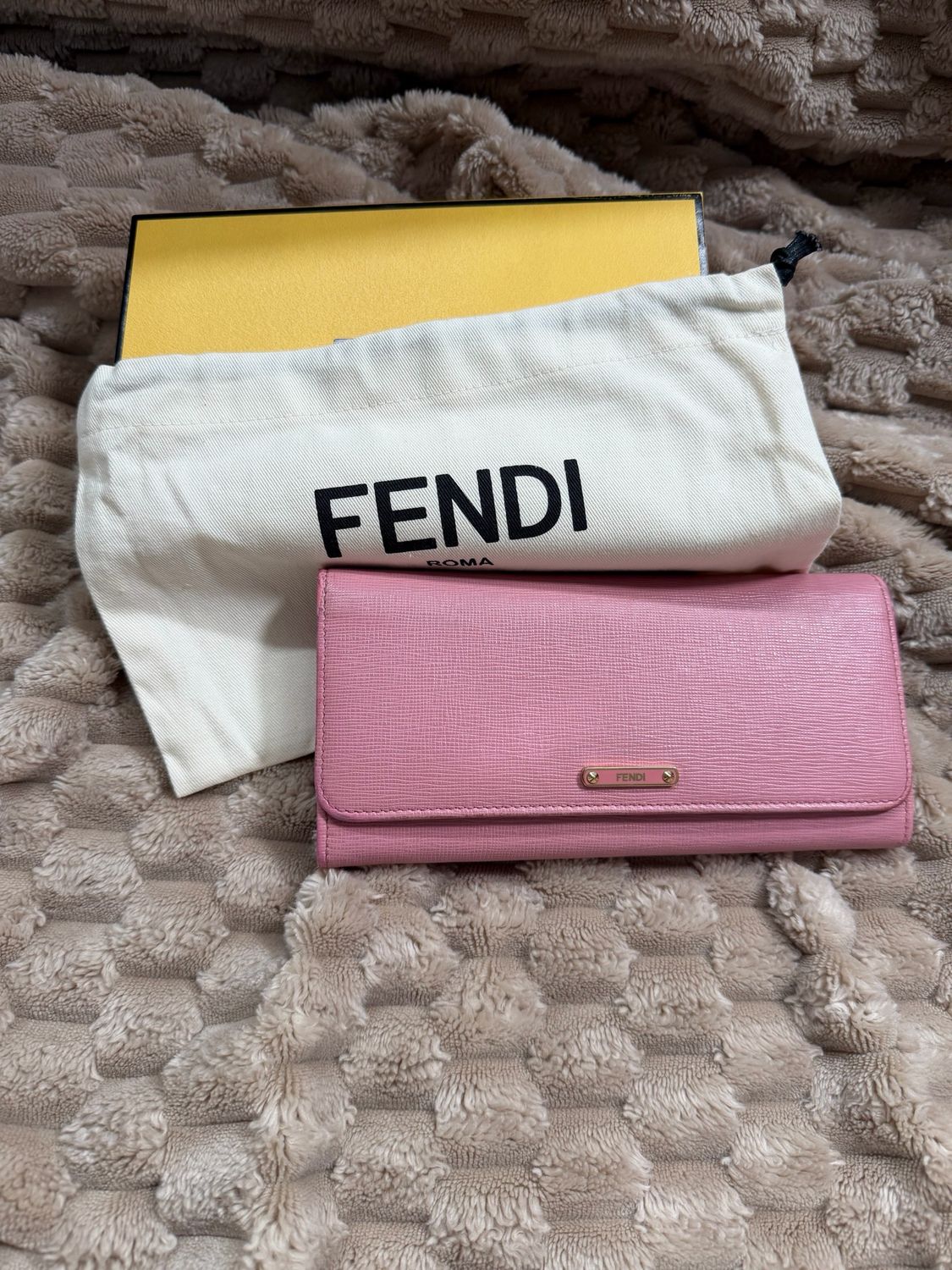 Fendi Saffiano Continental Flap Wallet