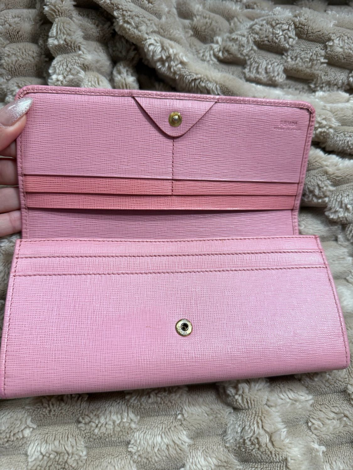 Fendi Saffiano Continental Flap Wallet