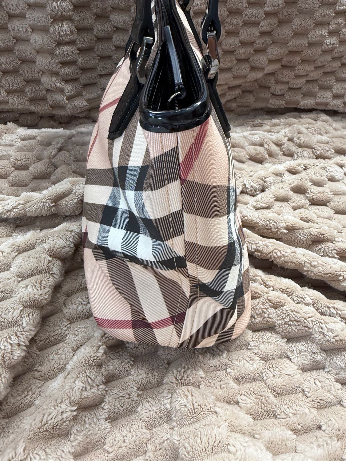 Burberry Supernova Check Nickie Tote Shoulder