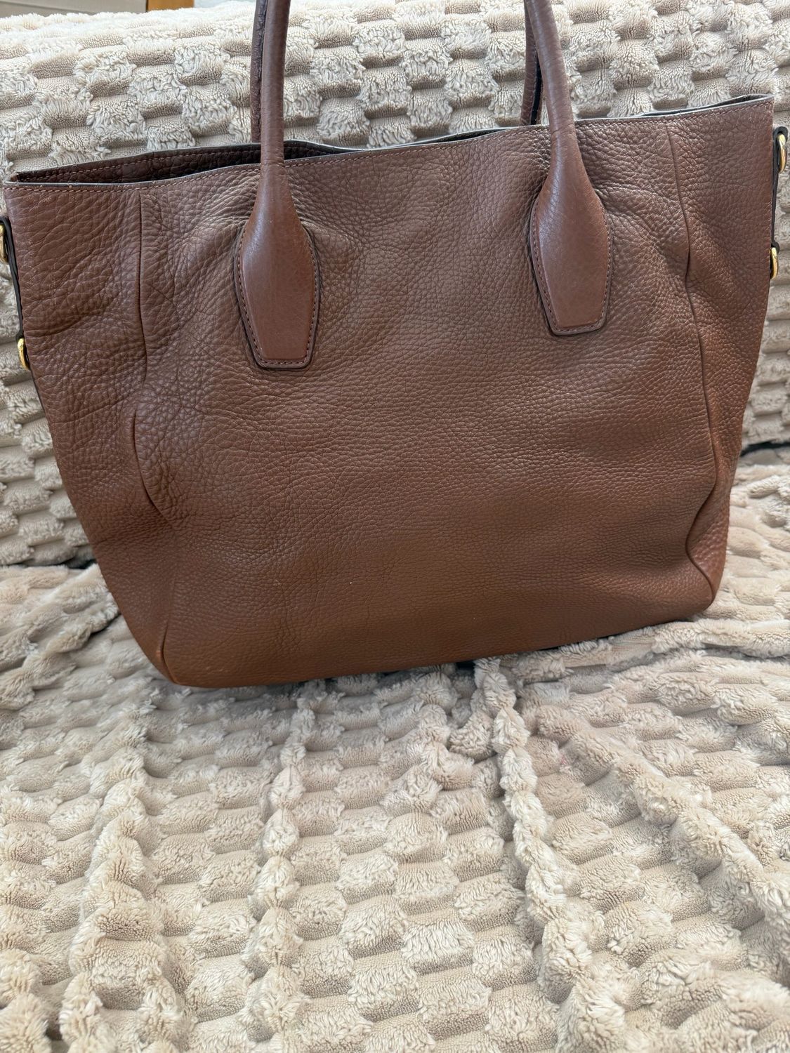 Prada Pebbled Leather in Brown