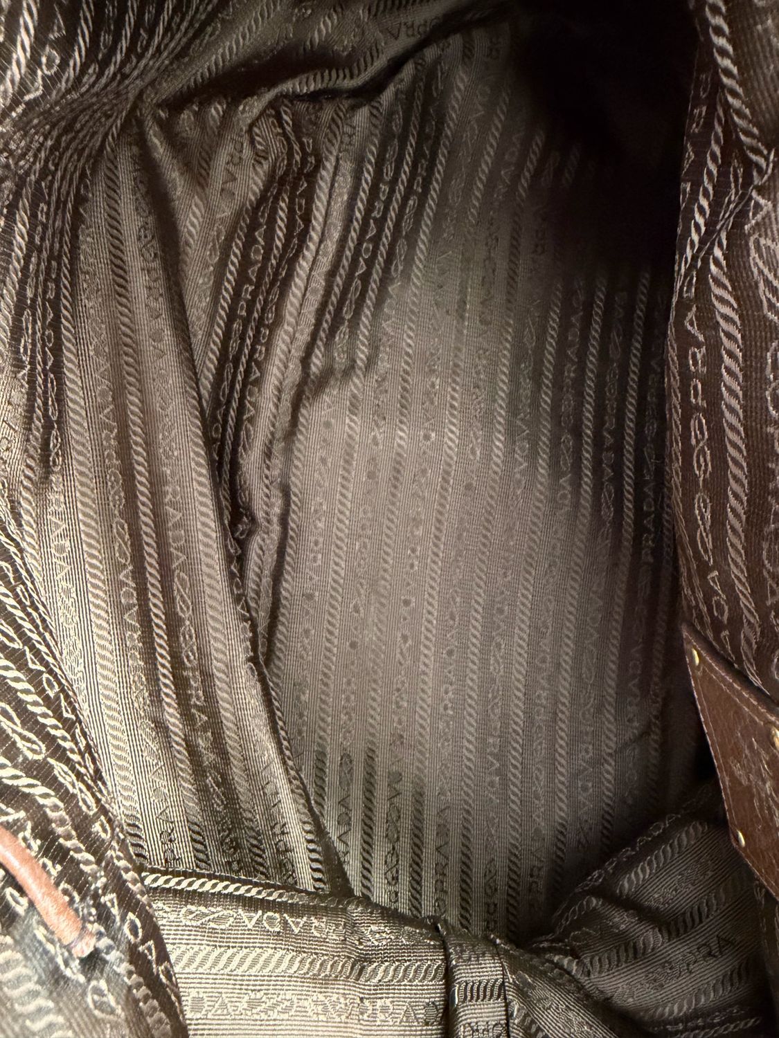 Prada Pebbled Leather in Brown