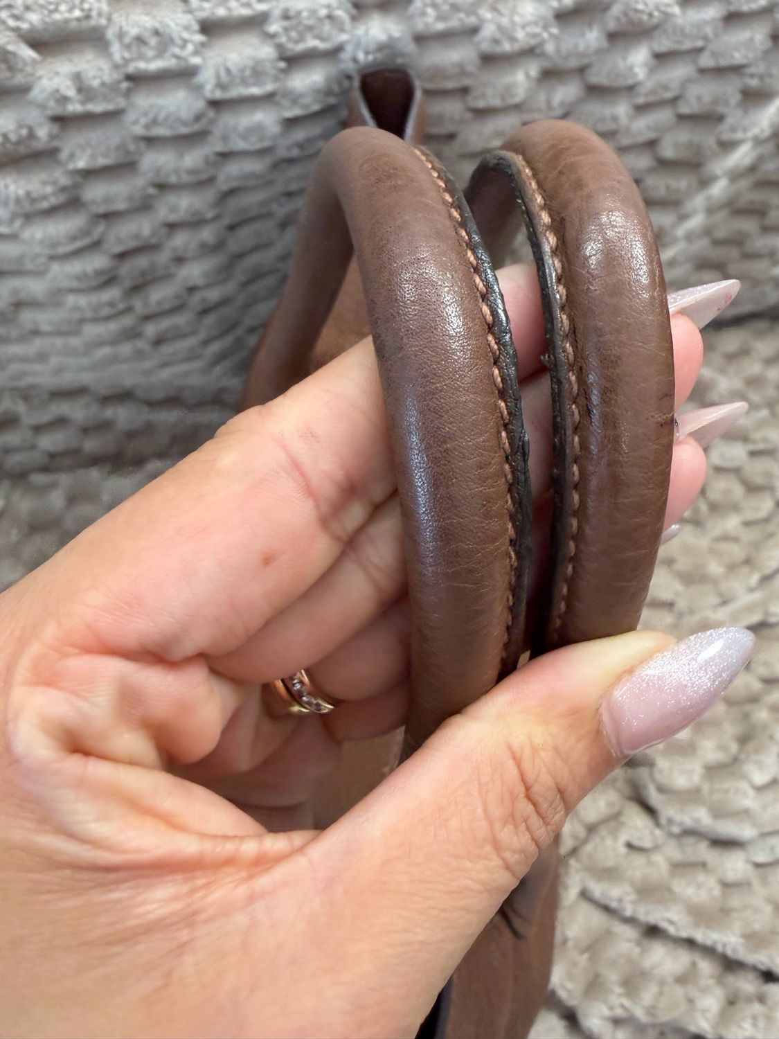Prada Pebbled Leather in Brown